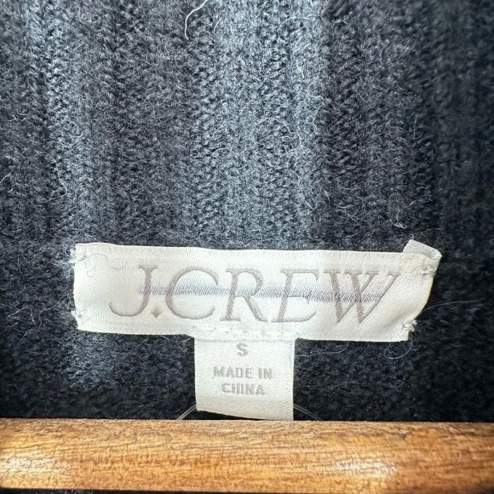 J. Crew Womens Turtleneck Sweater Supersoft yarn Alpaca Wool Blend Black‎ Small